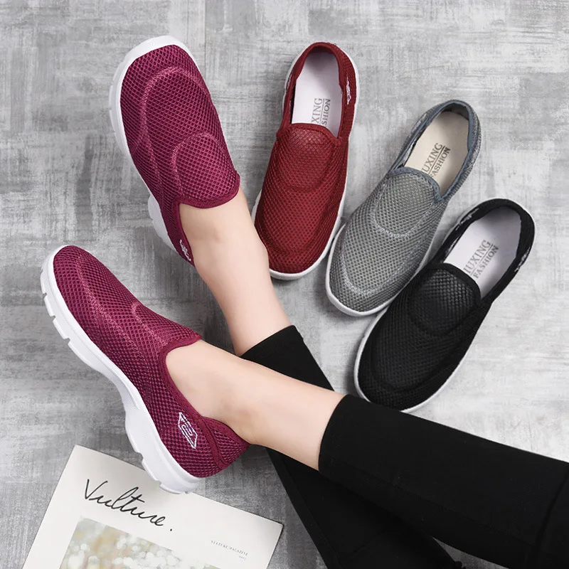 

2019 Summer New Breathable Nets Lazy Shoes Fashion Run Nets