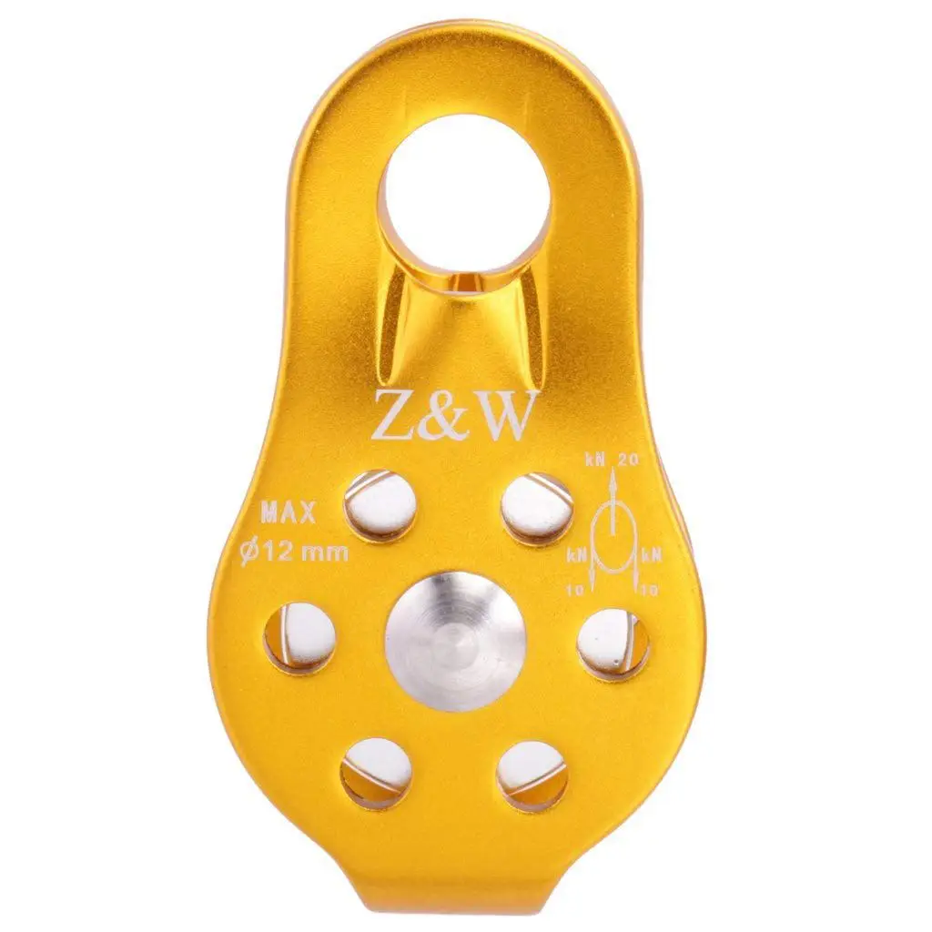 8 x 4.5 x 2.6 cm 20KN Aluminum Alloy Mountaineering Tree Arborist Climbing Rope Type Fixed Pulley Climbing Single Pulley photo
