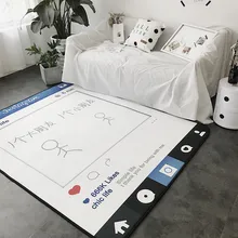 Скандинавский стиль, ковры с постоянным отскоком для гостиной, диван, чайный столик, прикроватный коврик и ковер для спальни, современный черный/белый напольный коврик