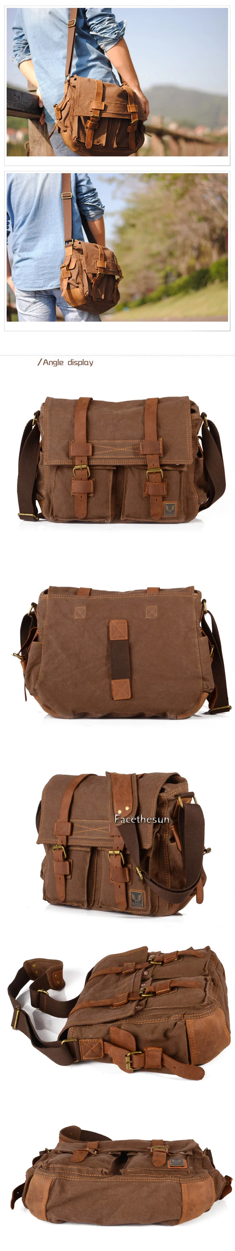 Vintage camera shoulder canvas bag insert MU2138-5