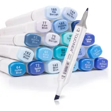 Набор маркеров с двойным наконечником океанского неба-перманентные эскизные ручки для рисования для взрослых и детей, манга, спиртовые маркеры, Набор для творчества