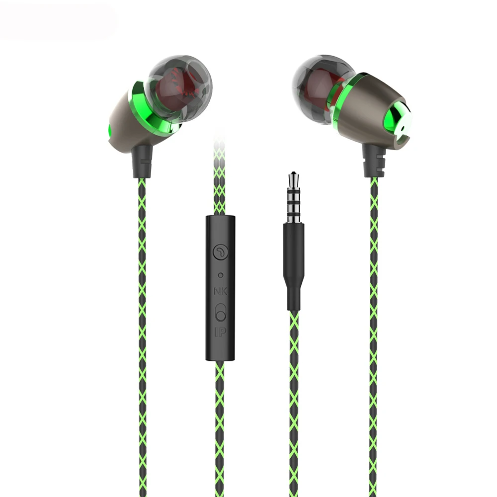 X50M Wired Metal Earpiece Noise Cancelin In-ear Earphone Magnet Portable 3.5mm Bass Stereo Earbuds With Microphone For Iphone PC |
