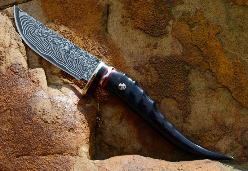 

Voltron Knife Damascus Knife Collection Gift Knife, Outdoor Camping Utility Knife