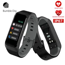 Наручные Смарт-часы монитор сердечного ритма водонепроницаемые Смарт-часы фитнес-трекер Bluetooth для Android IOS женские мужские