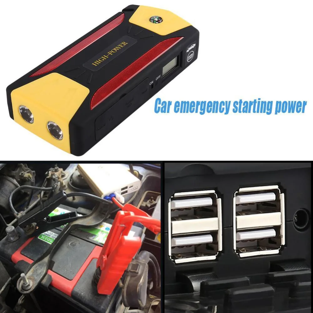 82800mAh Portable Car Jump Starter Battery Booster with LED USB Power Bank Starting Vehicle Emergency Tool