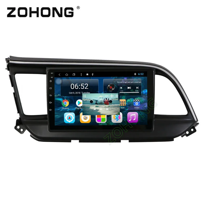 Sale 9 inch 2.5D Octa 8 Core PIP Android 8.1 for Hyundai Elantra 2018 2019 Car DVD Multimedia Player Radio GPS Navigation BT WIFI MAP 1