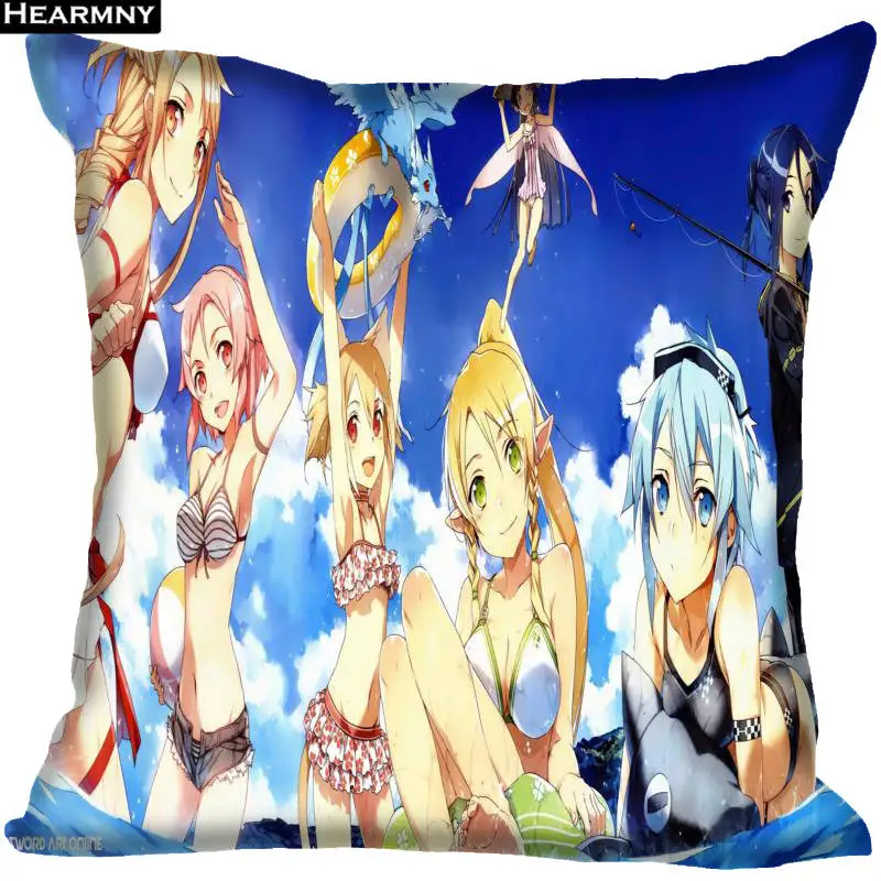 Декоративная Наволочка на заказ Sword Art Online квадратная Наволочка на молнии 35X35,40x40,45x45 см(одна сторона - Цвет: 22