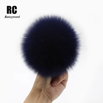 

[Rancyword] Luxurious Real Fox Fur Pompom For Women Hats Fur Pom Poms Big Natural Fur Ball For Hats Winter 15cm RC1344