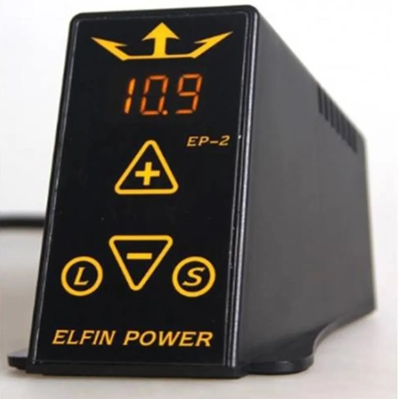 Новое поступление ELFIN power EP-2 Татуировка блок питания цифровой ЖК-черный татуировка блок питания для татуировки комплект бесплатная