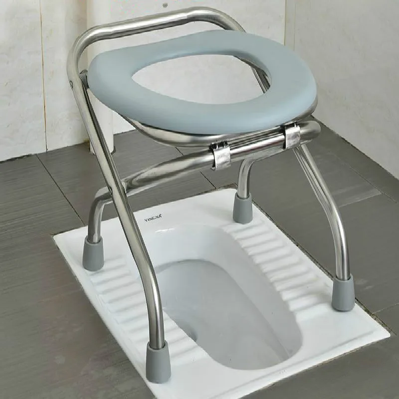 Табурет из нержавеющей стали сиденье для унитаза складной Туалет стул комод складной многофункциональный табурет для ванной мебели