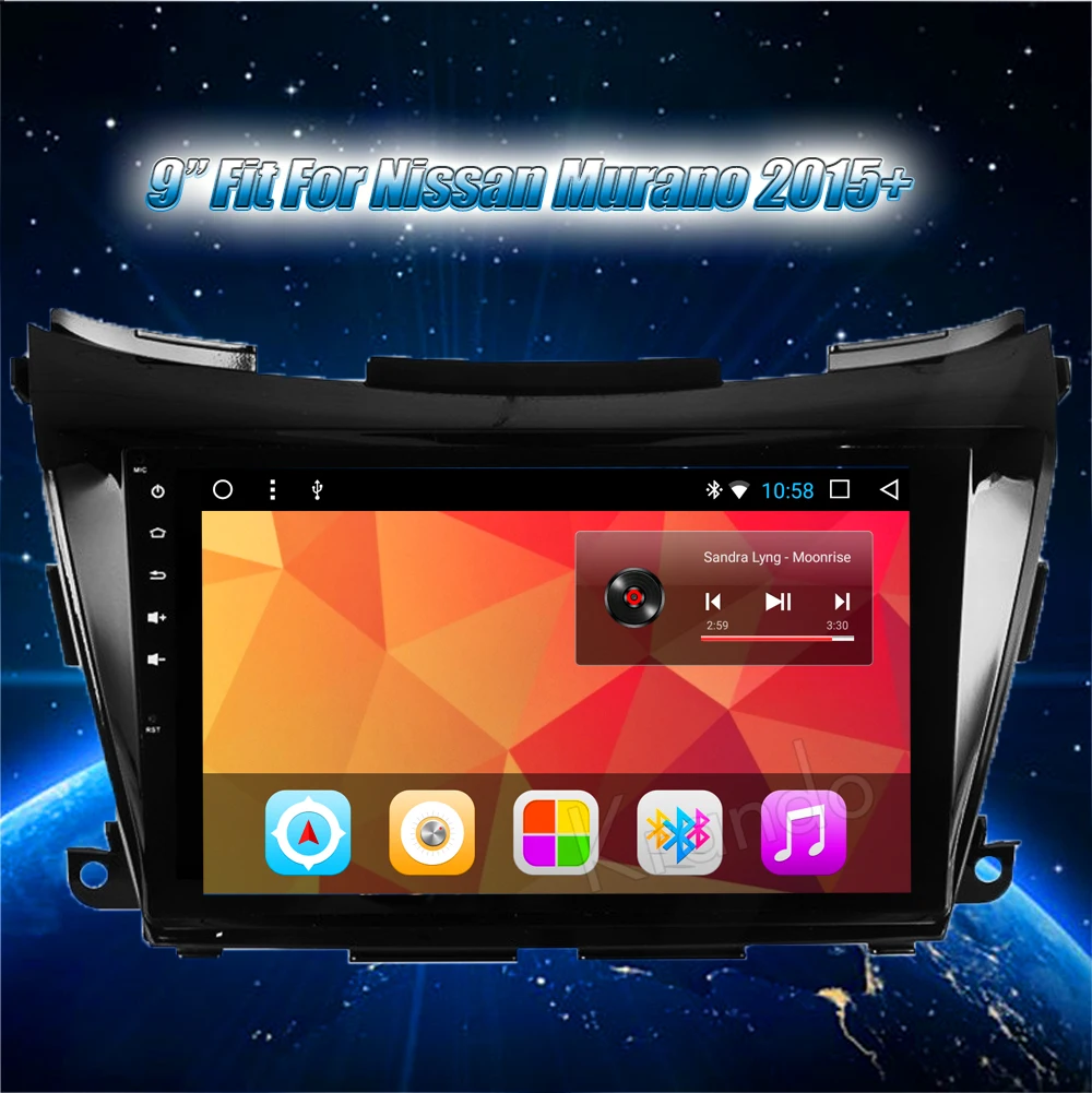 Top Krando Android 8.1 9" Full touch car Multimedia player for Nissan Murano 2015+ navigation system radio player audio gps wifi BT 0