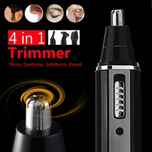 4 в 1 портативный Электрический бритвенный перезаряжаемый инструмент для удаления волос в носу и ушах Vibrissae триммер немой режущий станок rhinotrix