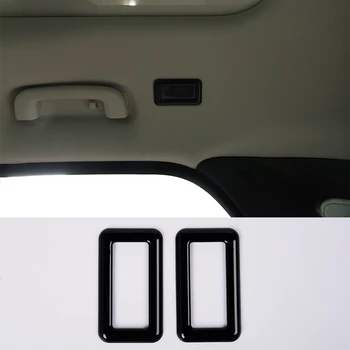 

2 Pces Glossy Black ABS Chrome Rear Reading Lamp Decorative Frame Trim For Land Rover Discovery Sport 2015-2018 Car Accessories