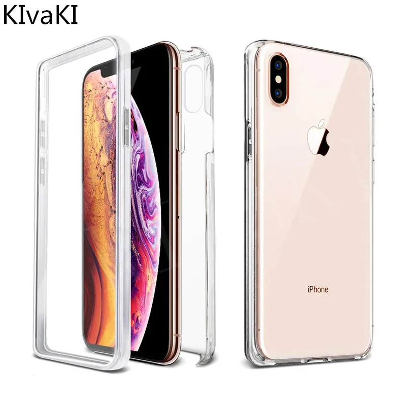 Luxury 360 Full Protective Phone Case For iphone 7 Case tpu+PC Back Cover Cases For iphone 6 6S 7 8 Plus 5s SE XR X Xs Max case