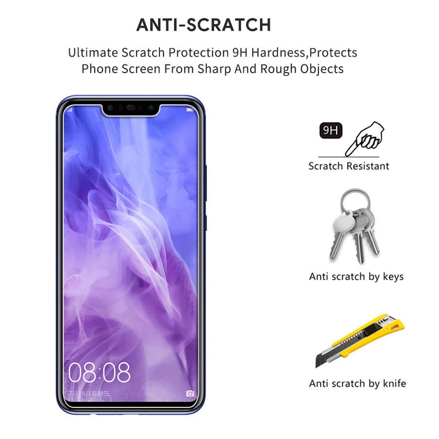 1 2 шт Защита экрана для Huawei Nova 3i HD закаленное стекло 9H жесткая пленка 3 Премиум