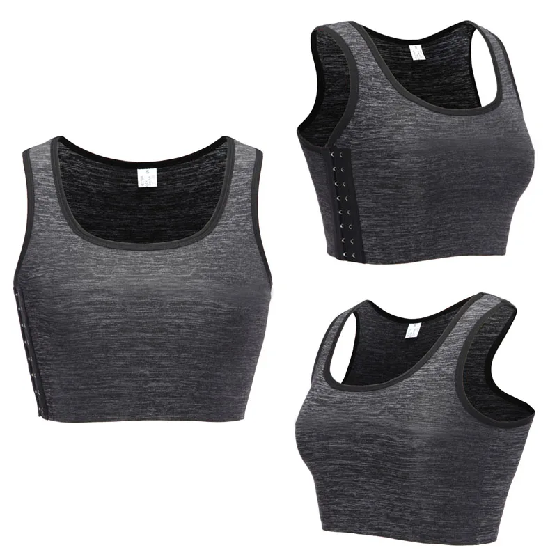 

Chest Binder Women Breast Binders 3 Rows Flat Front Hook Vest Casual Compression Shapers Lesbian Body Shaper Corset S-6XL