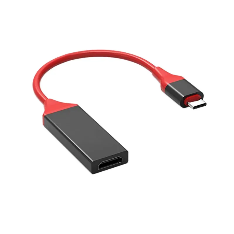 USB 3,1 type-C-HDMI HD кабель для Macbook Air 3,1-HDMI кабель/USB 3,1 type-C-HDMI адаптер - Цвет: Красный