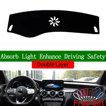 

Double Layer Car Stickers For Meredes-Benz C CLASS L180 L200 L300 2015-2019 Dashboard Cover Car Accessories Interior Car Decals