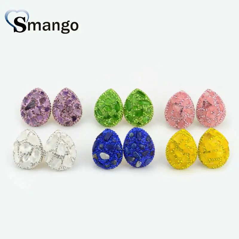 3 Pairs The Shape of Water Drop Crystal Earrings for Women Fashion Design.Six Colors Can Mix | Украшения и аксессуары
