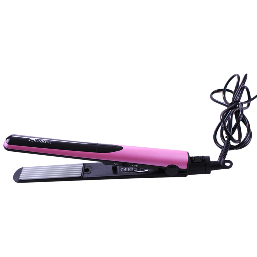SURKER HD-916 Ceramic Straightening Corrugated Curling Iron Styling Tools Hair Curler Eu Plug