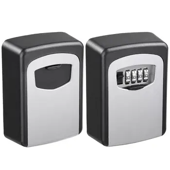 

Wall-mounted 4 Digit Password Combination Security Storage Box Key Safe Lock Case