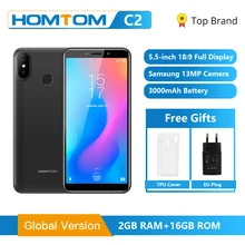 HOMTOM, C2, Android 8,1, 2 ГБ+ 16 Гб rom, мобильный телефон, Face ID, MTK6739, четыре ядра, 13 МП, двойная камера, OTA, 4G, FDD-LTE, смартфон