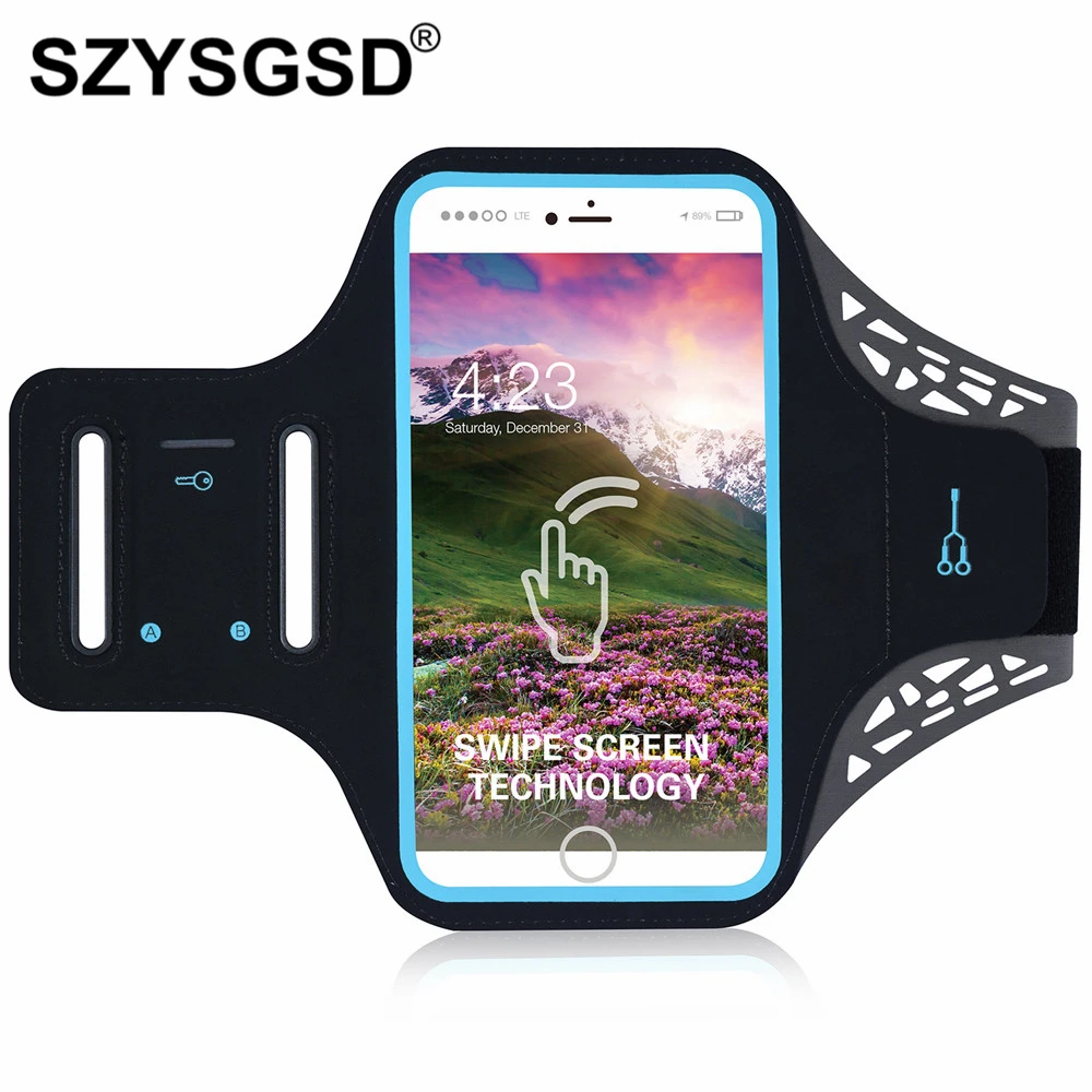 SZYSGSD brazo bolsas de los hombres las mujeres 4,7 de 5,5 pulgadas de pantalla táctil del celular de paquete de armas de equipos deportivos Jogging correr accesorios para Fundas de