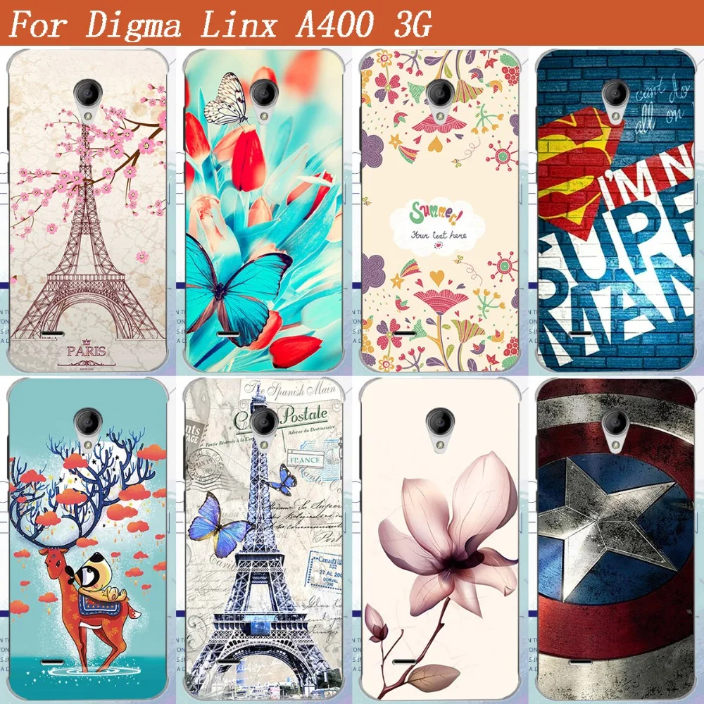 

Fashion DIY Case Colorful SOFT TPU Silicone patterns Covers For Digma Linx A400 3G painting phone case For Digma Linx A400 3G