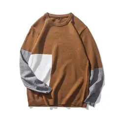 2018 Зимние Новые поступления толстые теплые свитера с круглым вырезом шерстяной свитер Мужская брендовая одежда вязаный кашемировый