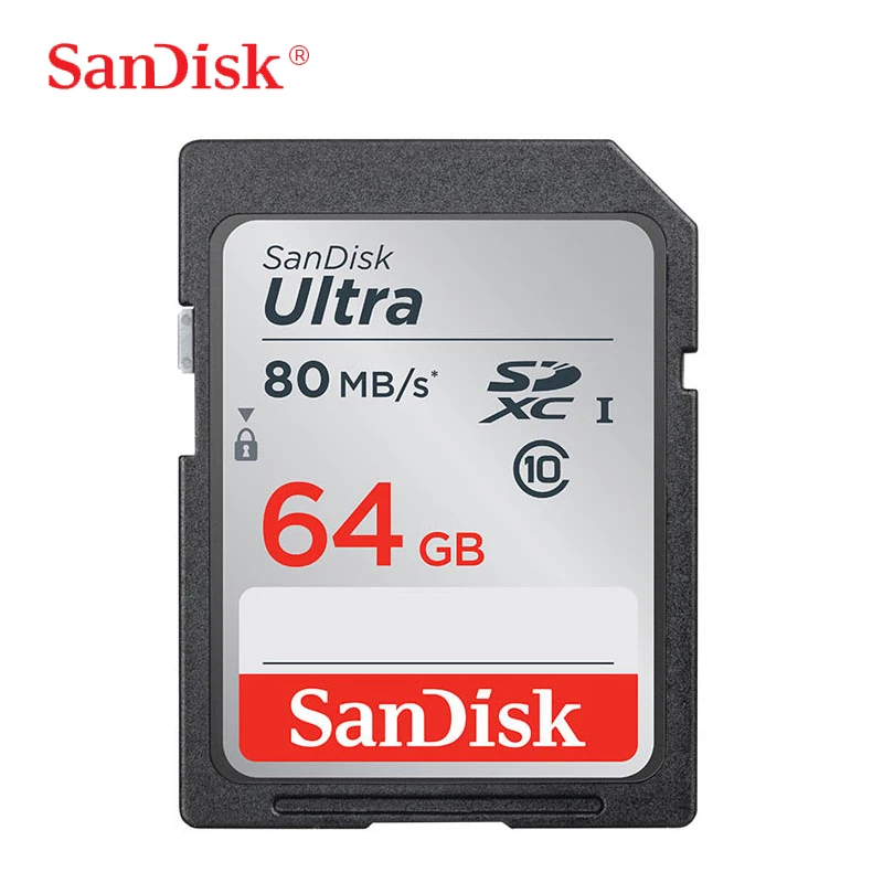 SanDisk Ultra оригинальный SD Card 16 ГБ 32 ГБ SDHC 64 ГБ 128 ГБ SDXC Class10 карты памяти C10 R80MB/s 533X уш-1 карт SD для Камера