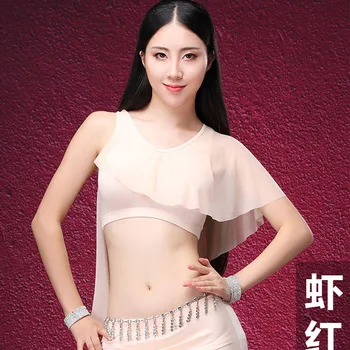 

New sexy women tribal belly dance tops sleeve belly dancing costume on sale omen Ballroom Modal Crop Top
