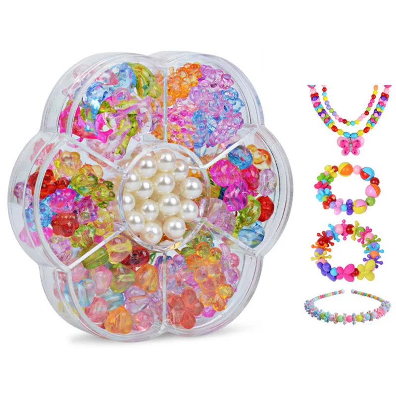 DIY Toys For Girl Children String Beads Make Up Puzzle Toys Necklace Bracelet Kit Toy Creative Girls Jewelry Making Set DIY Toys For Girl Children String Beads Make Up Puzzle Toys Necklace Bracelet Kit Toy Creative Girls Jewelry Making Set