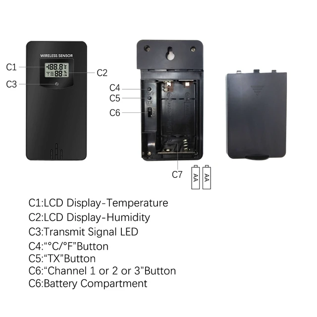 Protmex Pt3378ワイヤレスウェザーステーション アラートと温度 湿度 気圧計 アラーム ムーンフェイズを備えた予報ステーション Temperature Instruments Aliexpress