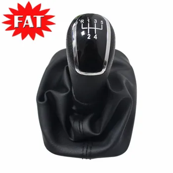 

5 Speed Car Gear Shift Knob with Giator Leather Boot For Skoda Fabia MK1 1999-2007 Black Gear Lever Gaiter Boot 6Y0711113H