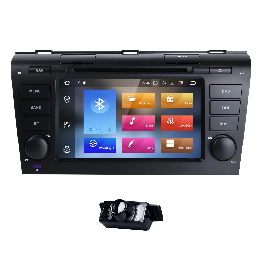 Perfect Hizpo Android 8.0 AutoRadio Car DVD Multimedia For MAZDA 3 2004/2005/2006/2007/2008/2009 Navigation GPS Player RAM 4GB ROM 32GB 1