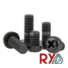 Nylon Round Head Machine Screws black color DIN7985  M2 M2.5 M3 M4 M5 M6