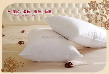 

Single pillow 95% white goose down pillow 74*48cm white filled 26 oz Fill power 800+ white goose down free shipping medium