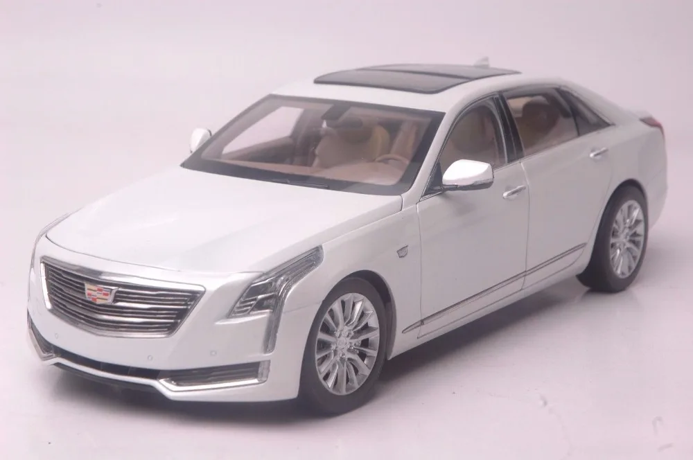 1:18 Модель литья под давлением для GM Cadillac CT6 2016 белый седан игрушечный автомобиль