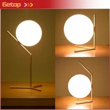 Nordic Современные Простые Спальня настольная лампа творческая личность украшения из металла теплые молочно-белый круглый стол, лампа три типа