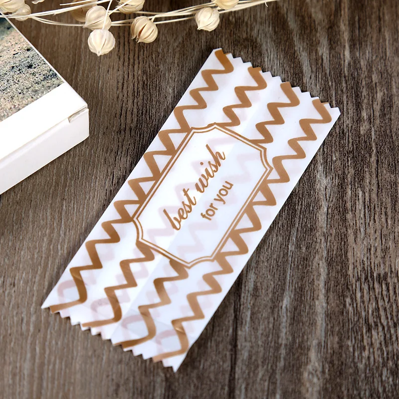 50 шт./лот Nougat упаковочные мешки для печенья упаковка пластиковые пакеты