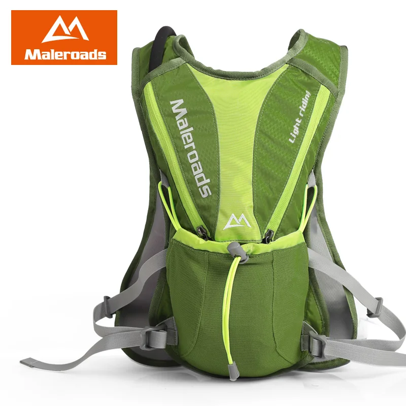 Велорюкзак Maleroads, рюкзак для верховой езды, рюкзак для бега по пересеченной местности, ультралегкий походный гидратационный мини велосипедный рюкзак, сумка для воды, 5л - Цвет: Only Green backpack