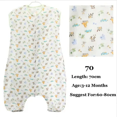 Muslin Cotton Baby Thin Slumber Sleeping Bag Cotton toddle Sleep Sack Cute Cartoon Sleep Bag children Kick Quilt