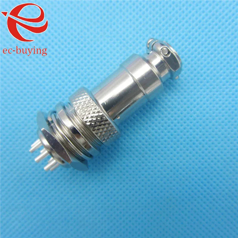 

5 Sets GX16 8 Pin Diameter 16mm Aviation Plug Socket Air Connector Male+ Female Metal