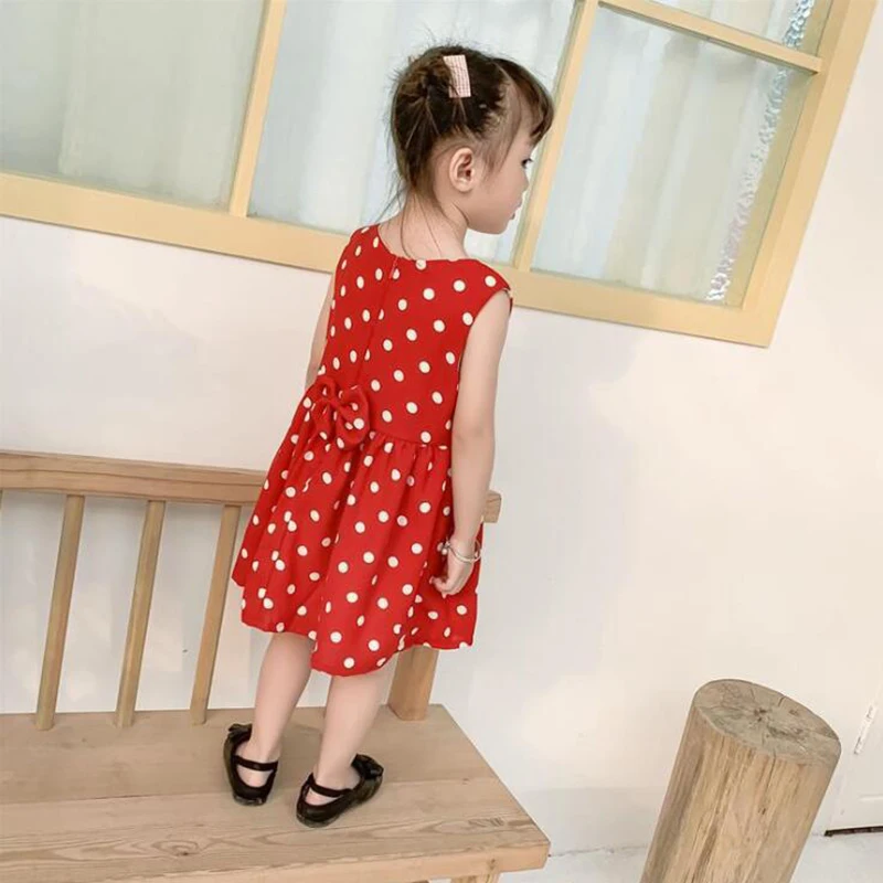 2PCS New Red Polka Dots Summer Mother Daughter Sashes Dresses Family Matching Clothes Boho Dress Gifts for Girls Mommy Vestidos 2PCS New Red Polka Dots Summer Mother Daughter Sashes Dresses Family Matching Clothes Boho Dress Gifts for Girls Mommy Vestidos