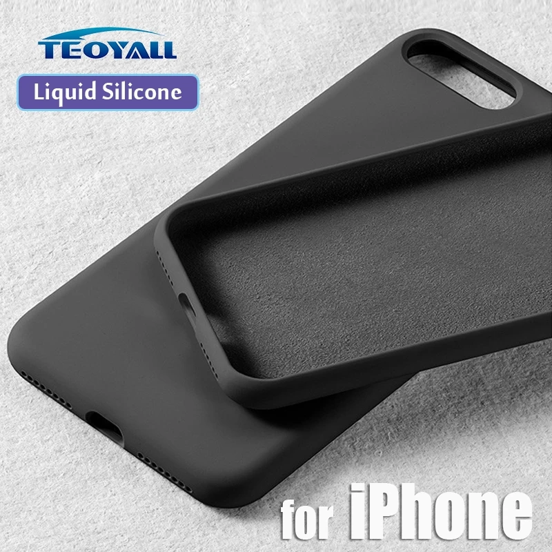 

Liquid Silicone Case for iPhone 7 8 6S Case Shockproof Shell for iPhone X XS Max XR Protector Cover for iP7 8 Plus Capa Soft