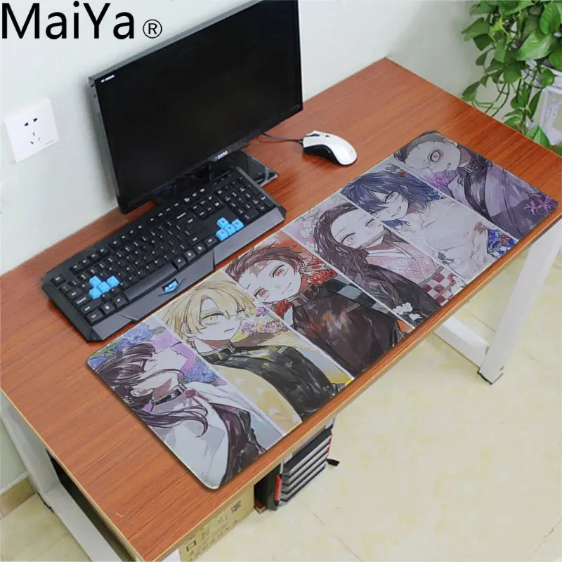 LockEdge 30x80cm MaiYa нескользящий PC Demon Slayer Kimetsu no Yaiba Комфортный коврик для мыши игровой коврик для мыши прочный резиновый коврик для мыши - Цвет: LockEdge 30x80cm