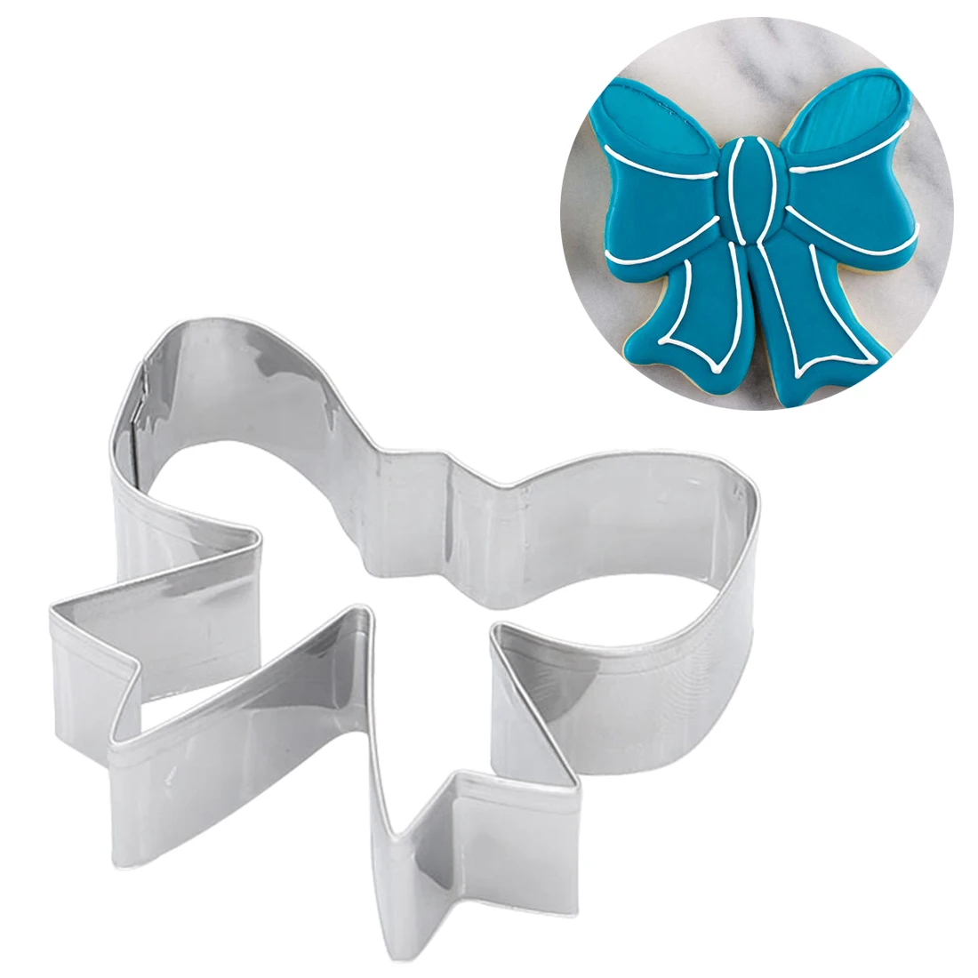 

1pc Bow Cookie Biscuit Cutter Mould Stainless Steel Bakeware Kitchen Tools Press Lcing Set Stamp Mold
