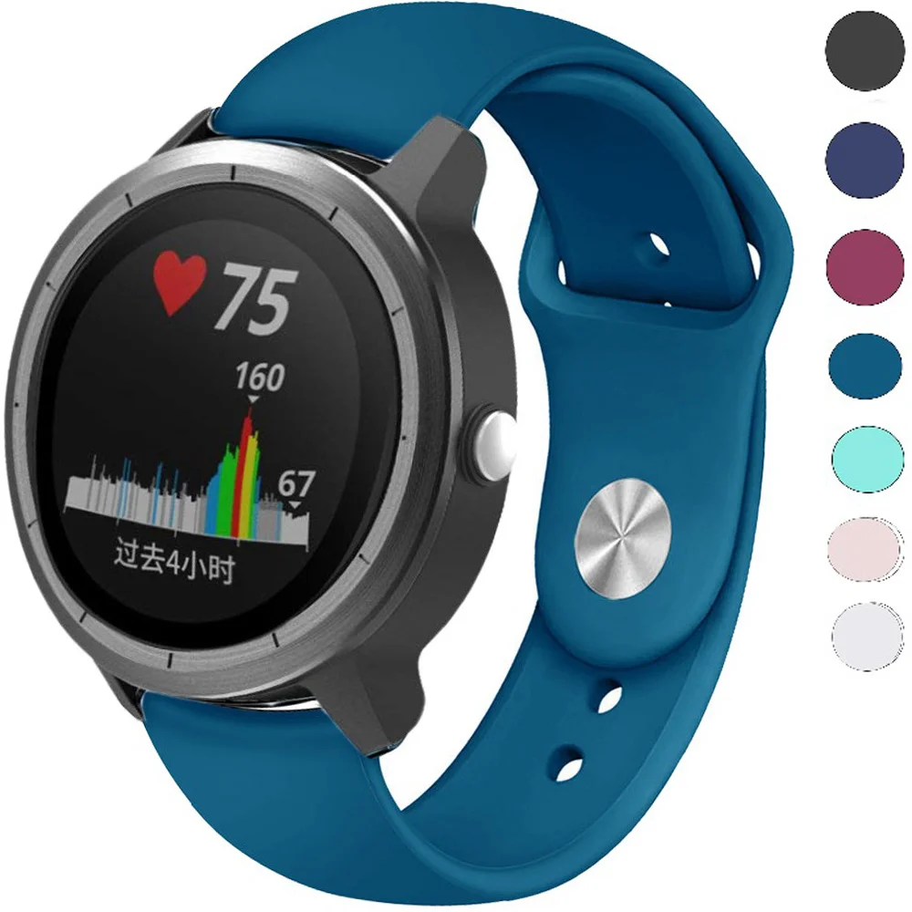 

20MM Silicone Strap For Garmin Vivoactive 3 Bracelet Samrt Watch Band Replace Straps For Garmin Vivoactive3 HR Forerunner 645