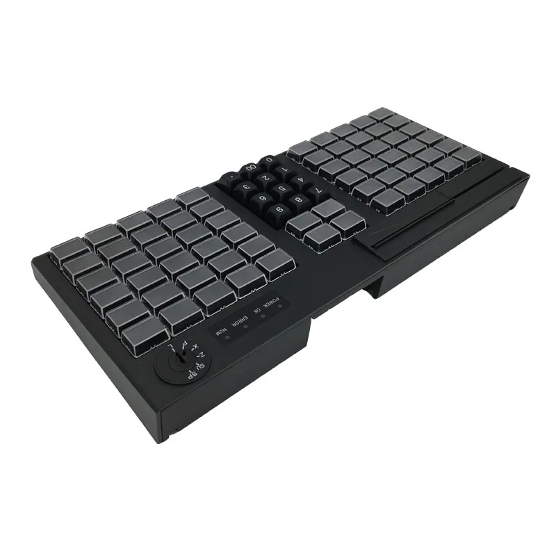 KB76 76 teclas POS Teclado programable con MSR USB opcional/PS2 rico Interfaces para la elección