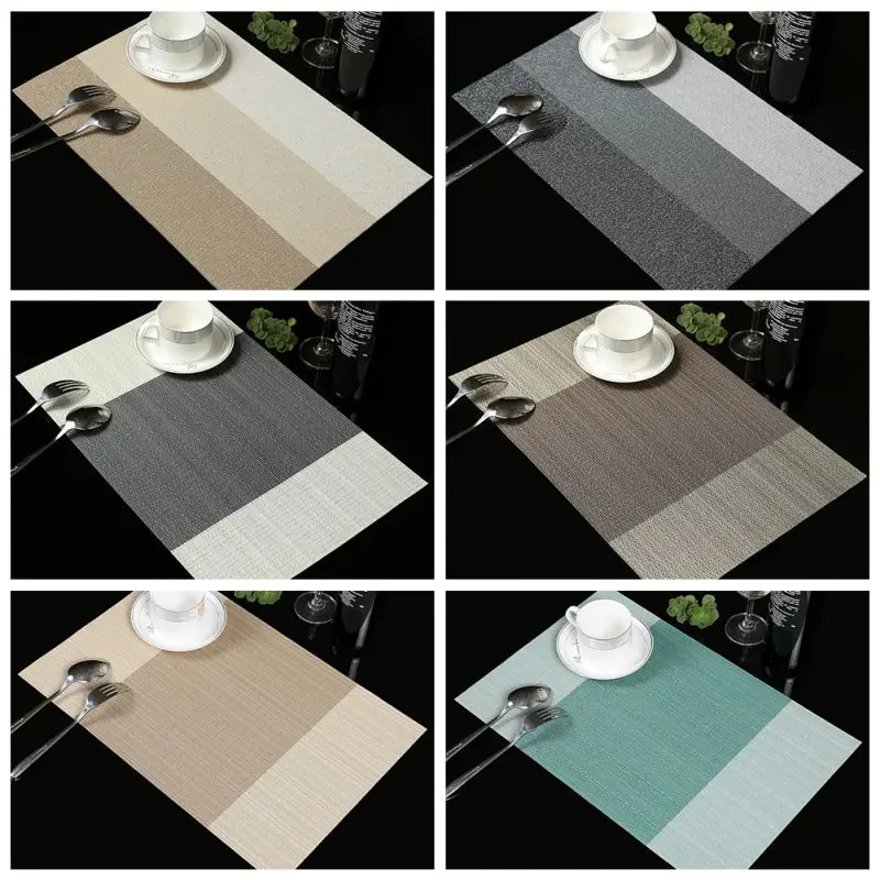 Multi-styles 4PCS PVC Dining Table Placemat Europe Style Kitchen Tool Tableware Pad Coaster Coffee Tea Place Mat Multi-styles 4PCS PVC Dining Table Placemat Europe Style Kitchen Tool Tableware Pad Coaster Coffee Tea Place Mat